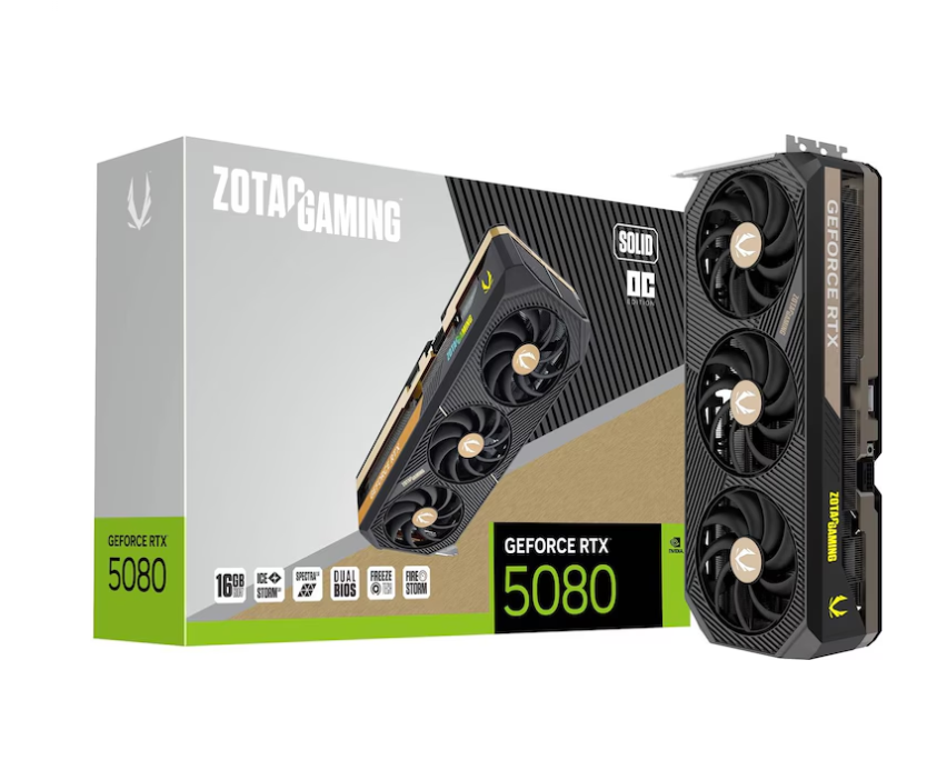 ZOTAC GeForce RTX 5080 SOLID - 16GB GDDR7 - Gaming Grafikkarte